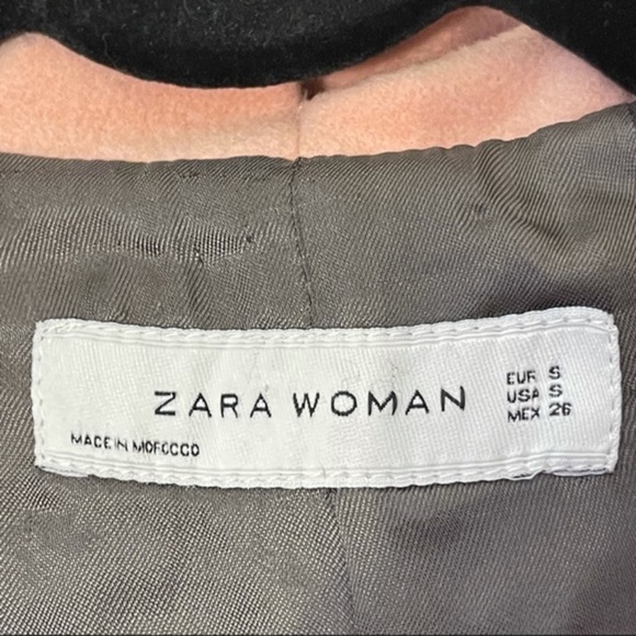 Zara Woman pink swing coat one button wool blend size small - Picture 2 of 13